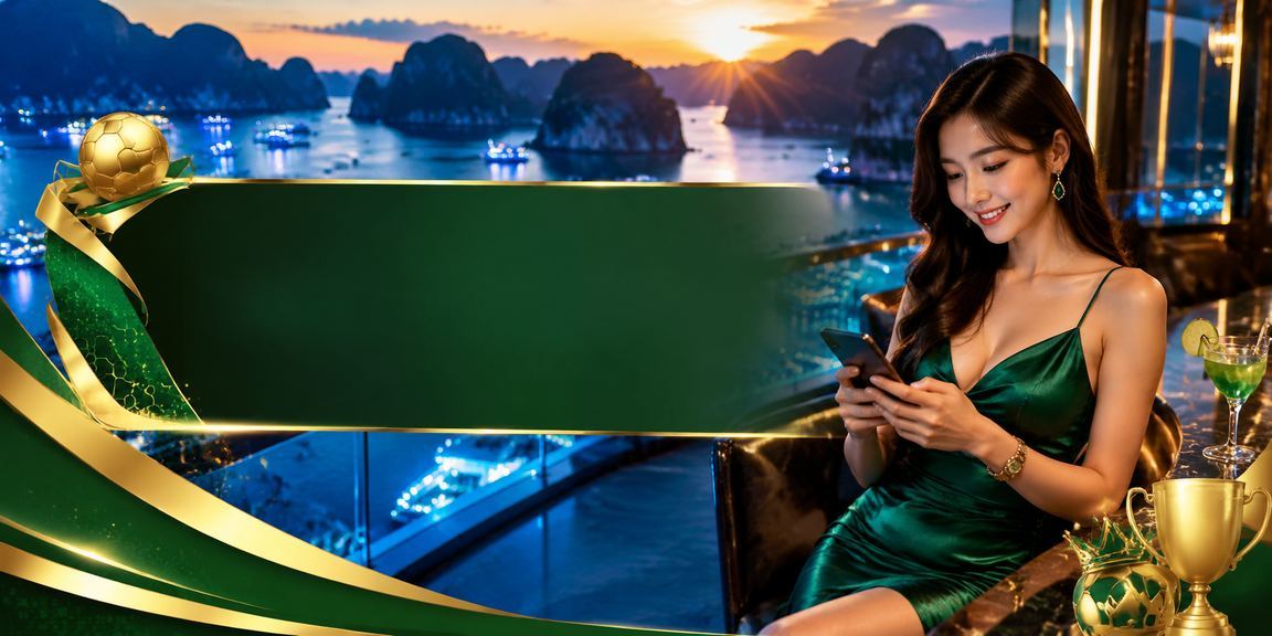 Du khách tại Vịnh Hạ Long dùng điện thoại theo dõi kèo thể thao và kiểm tra tài khoản cược buổi chiều