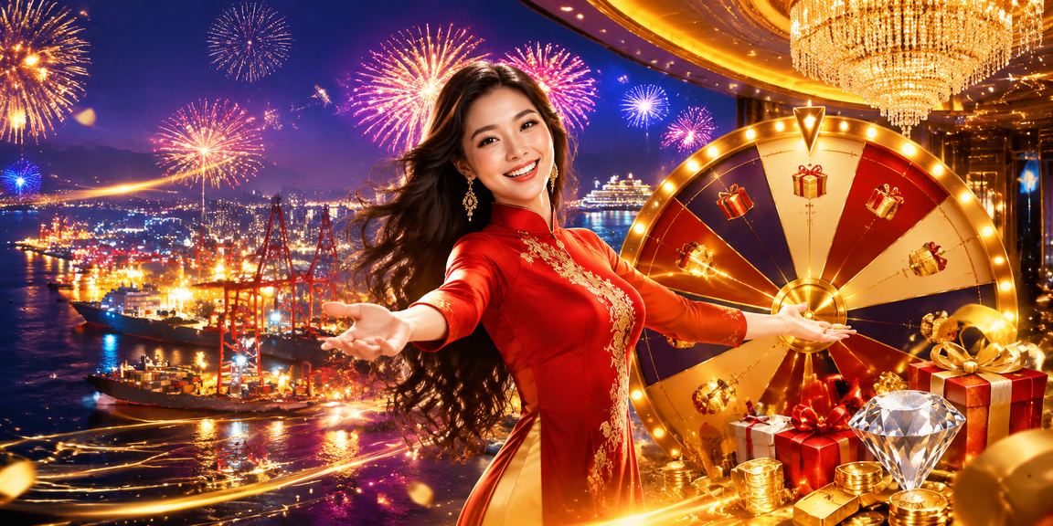 Không khí lễ hội tại Hải Phòng với màn hình lớn hiển thị kết quả trò chơi và tỷ lệ trúng thưởng