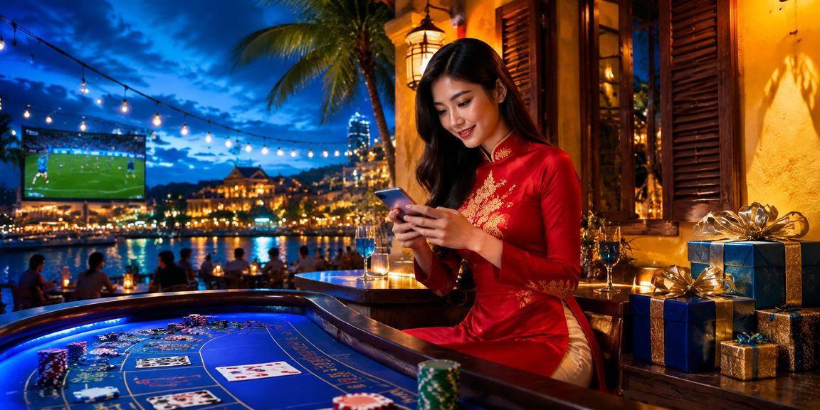 Người chơi Baccarat tại Hội An trong trang phục áo dài truyền thống